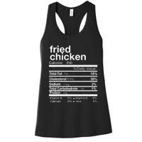 Thanksgiving Fried Chicken Nutrition Matching Family Women's Racerback Tank