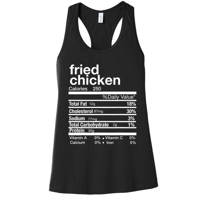 Thanksgiving Fried Chicken Nutrition Matching Family Women's Racerback Tank