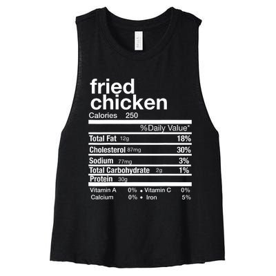 Thanksgiving Fried Chicken Nutrition Matching Family Women's Racerback Cropped Tank