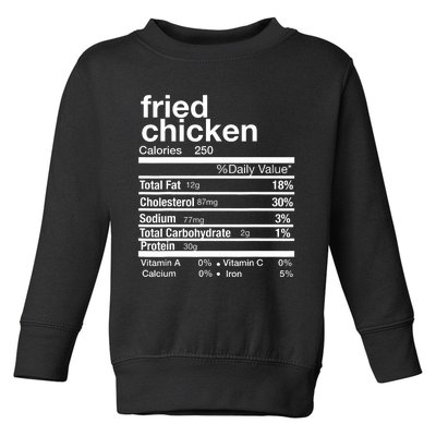 Thanksgiving Fried Chicken Nutrition Matching Family Toddler Sweatshirt