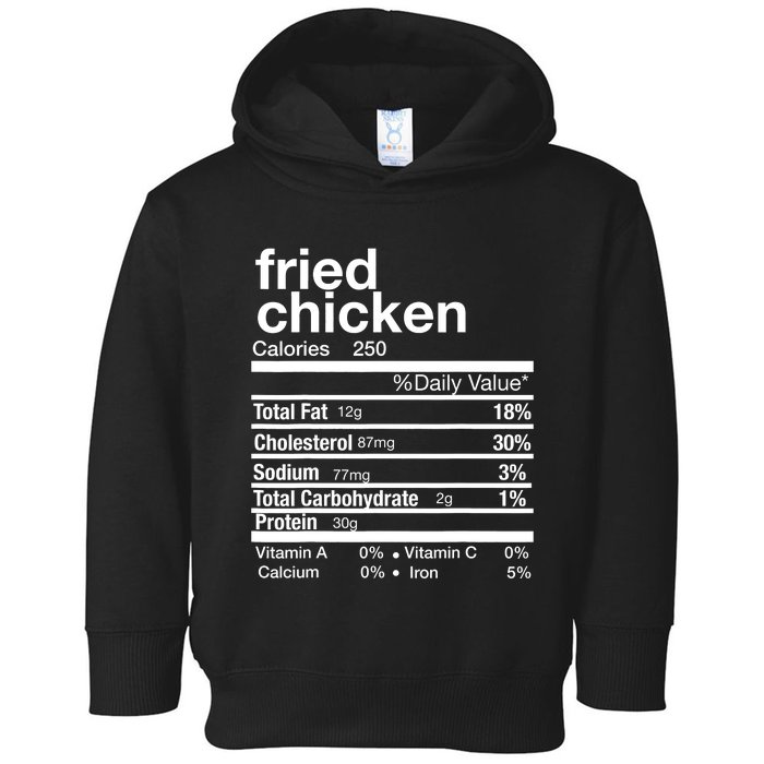 Thanksgiving Fried Chicken Nutrition Matching Family Toddler Hoodie