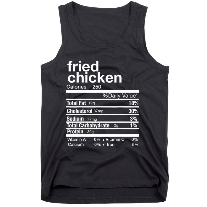 Thanksgiving Fried Chicken Nutrition Matching Family Tank Top