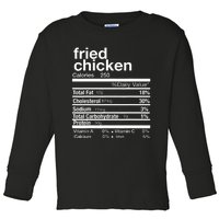 Thanksgiving Fried Chicken Nutrition Matching Family Toddler Long Sleeve Shirt