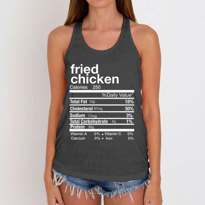 Thanksgiving Fried Chicken Nutrition Matching Family Women's Knotted Racerback Tank