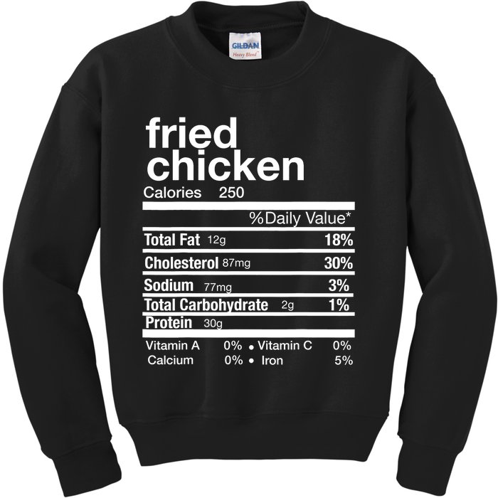 Thanksgiving Fried Chicken Nutrition Matching Family Kids Sweatshirt