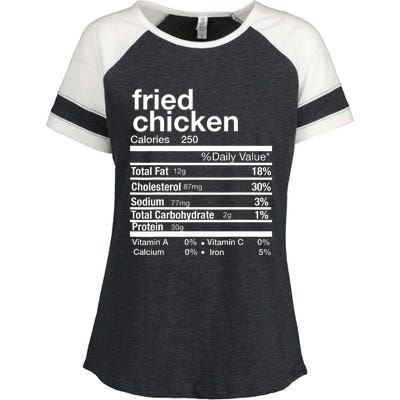 Thanksgiving Fried Chicken Nutrition Matching Family Enza Ladies Jersey Colorblock Tee