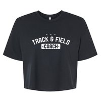 Track Field Coach Vintage Track Field Bella+Canvas Jersey Crop Tee