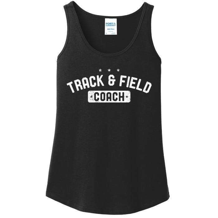 Track Field Coach Vintage Track Field Ladies Essential Tank