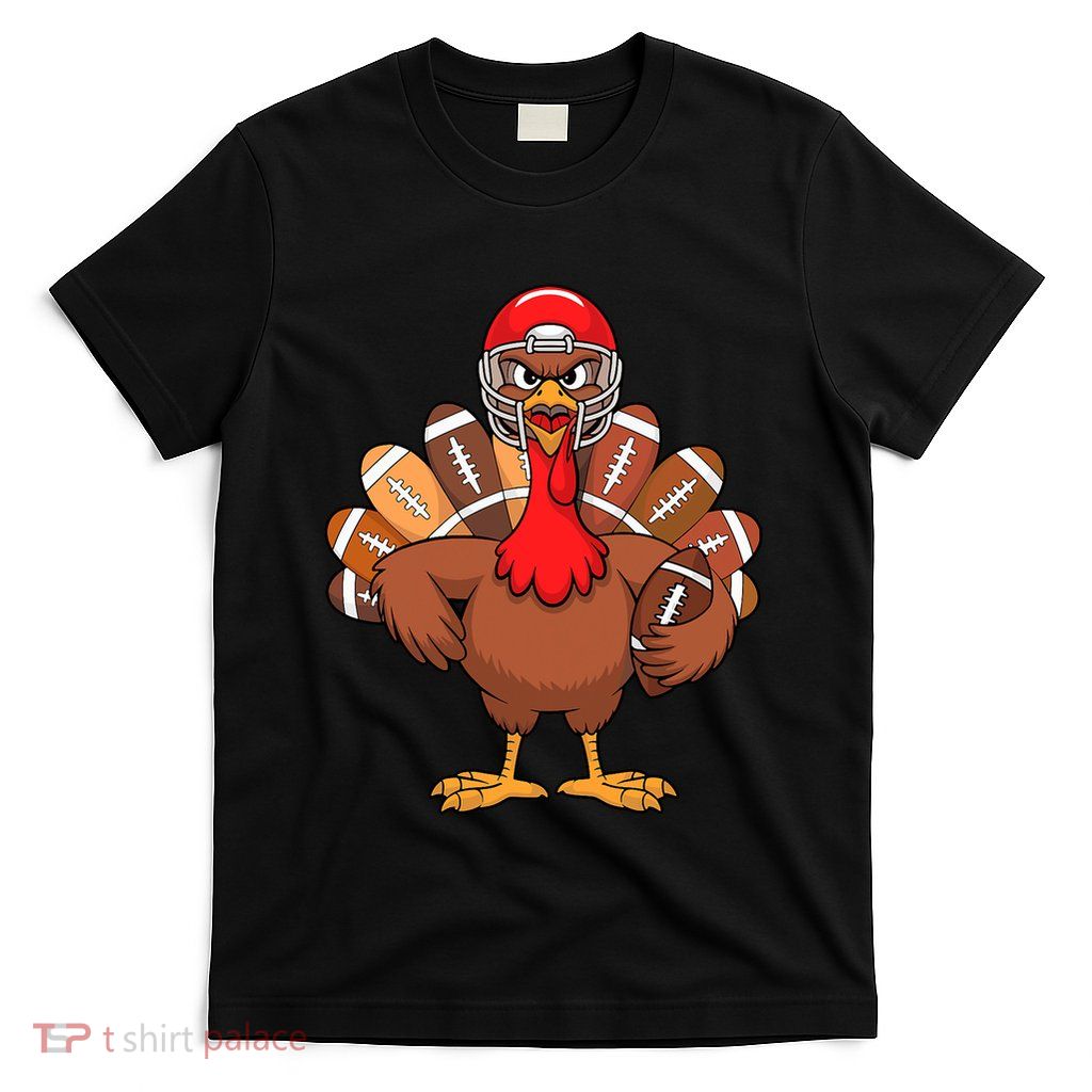 Thanksgiving Football Cool Football Turkey T-Shirt