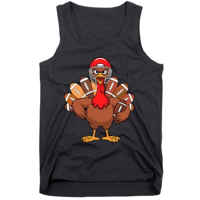 Thanksgiving Football Cool Football Turkey Tank Top