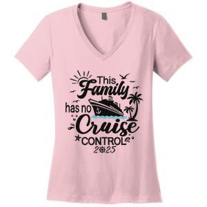 This Family Cruise Has No Control 2025 Women's V-Neck T-Shirt