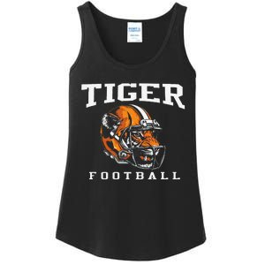 Tiger Football Cool Tiger Mascot Football Ladies Essential Tank