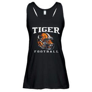 Tiger Football Cool Tiger Mascot Football Ladies Essential Flowy Tank