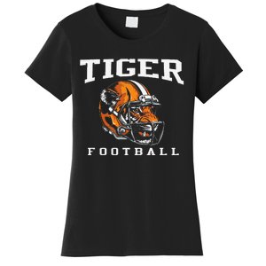 Tiger Football Cool Tiger Mascot Football Women's T-Shirt