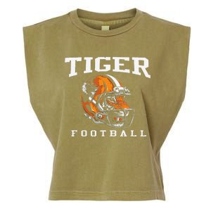 Tiger Football Cool Tiger Mascot Football Garment-Dyed Women's Muscle Tee