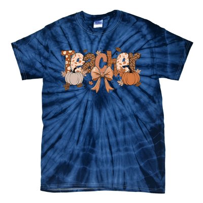 Teacher Fall Coquette Cute Matching Team Gift Idea Tie-Dye T-Shirt