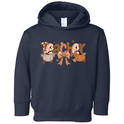 Teacher Fall Coquette Cute Matching Team Gift Idea Toddler Hoodie