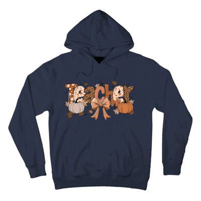 Teacher Fall Coquette Cute Matching Team Gift Idea Tall Hoodie