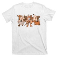 Teacher Fall Coquette Cute Matching Team Gift Idea T-Shirt