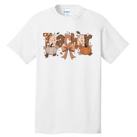 Teacher Fall Coquette Cute Matching Team Gift Idea Tall T-Shirt