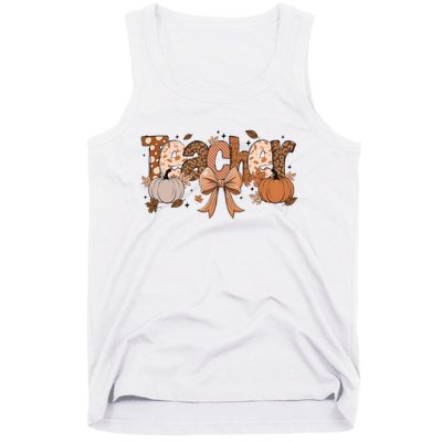 Teacher Fall Coquette Cute Matching Team Gift Idea Tank Top