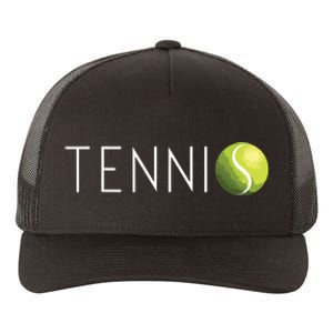 Tennis For Cool Text Tennis Ball Yupoong Adult 5-Panel Trucker Hat