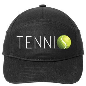 Tennis For Cool Text Tennis Ball 7-Panel Snapback Hat