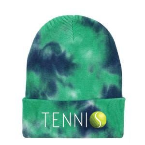 Tennis For Cool Text Tennis Ball Tie Dye 12in Knit Beanie