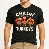 Thanksgiving Family Chillin With My Turkeys Cooling Performance Crew T-Shirt