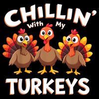 Thanksgiving Family Chillin With My Turkeys Zip Tote Bag