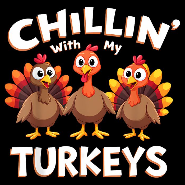 Thanksgiving Family Chillin With My Turkeys Zip Tote Bag