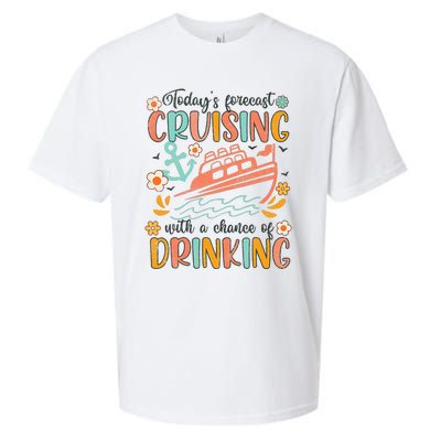 Today's Forecast Cruising With A Chance Of Drinking Cruise Sueded Cloud Jersey T-Shirt