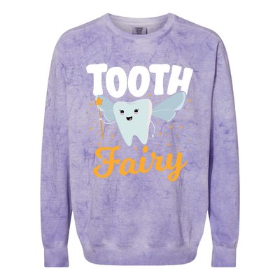 Tooth Fairy Dentist Dental Tooth Fairy Gift Colorblast Crewneck Sweatshirt