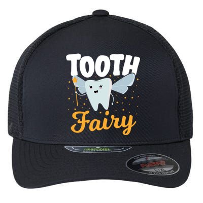 Tooth Fairy Dentist Dental Tooth Fairy Gift Flexfit Unipanel Trucker Cap