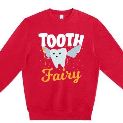 Tooth Fairy Dentist Dental Tooth Fairy Gift Premium Crewneck Sweatshirt