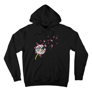 Tropical Floral Dandelion Exotic Bird Animal Flamingo Hoodie