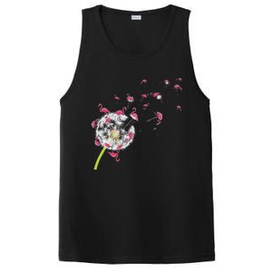 Tropical Floral Dandelion Exotic Bird Animal Flamingo PosiCharge Competitor Tank