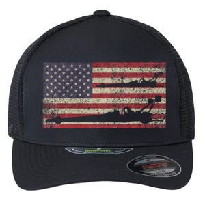 Top Fuel Dragsters Usa Patriotic American Flag Dragster Fan Flexfit Unipanel Trucker Cap