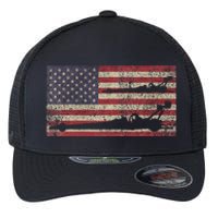 Top Fuel Dragsters Usa Patriotic American Flag Dragster Fan Flexfit Unipanel Trucker Cap