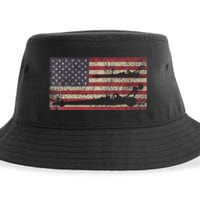 Top Fuel Dragsters Usa Patriotic American Flag Dragster Fan Sustainable Bucket Hat