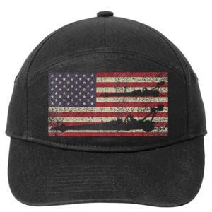 Top Fuel Dragsters Usa Patriotic American Flag Dragster Fan 7-Panel Snapback Hat