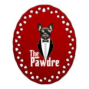 Thepawdre Funny Dog Father Dad Paw French Bulldog Lover Pet Ceramic Oval Ornament