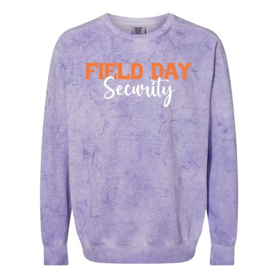 Teacher Field Day Security Meaningful Gift Colorblast Crewneck Sweatshirt