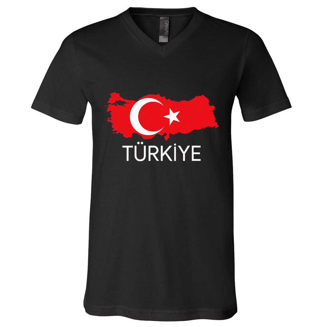 Turkey Flag Design Turkish Flag Turkey Map Harita TüRkiye V-Neck T-Shirt