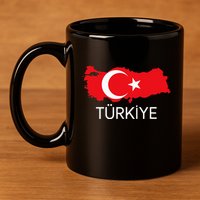 Turkey Flag Design Turkish Flag Turkey Map Harita TüRkiye 11oz C Handle Ceramic Mug
