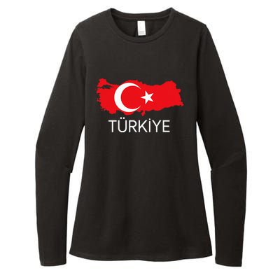 Turkey Flag Design Turkish Flag Turkey Map Harita TüRkiye Womens CVC Long Sleeve Shirt