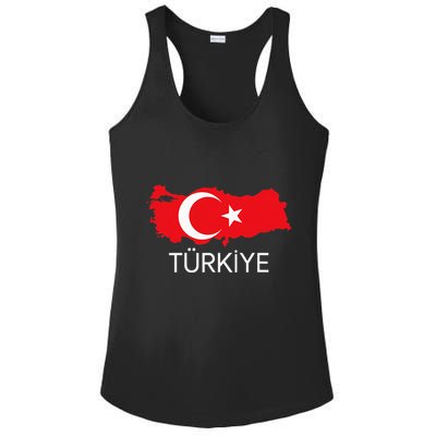 Turkey Flag Design Turkish Flag Turkey Map Harita TüRkiye Ladies PosiCharge Competitor Racerback Tank