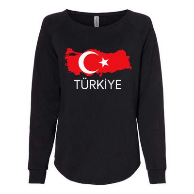 Turkey Flag Design Turkish Flag Turkey Map Harita TüRkiye Womens California Wash Sweatshirt