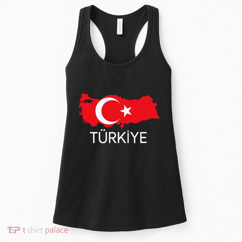 Turkey Flag Design Turkish Flag Turkey Map Harita TüRkiye Womens Tank Top