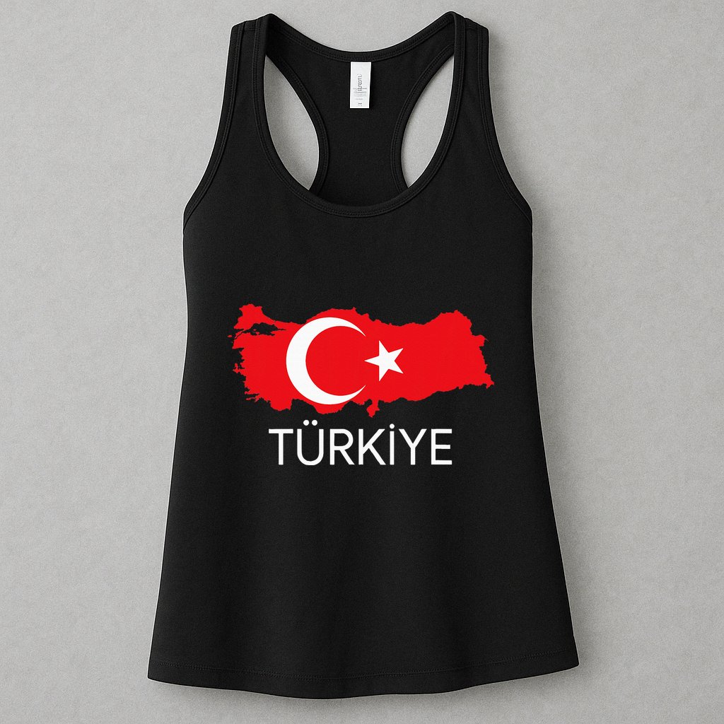 Turkey Flag Design Turkish Flag Turkey Map Harita TüRkiye Womens Tank Top
